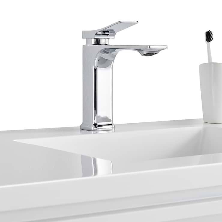 Gibson White 24" Single Vanity with Integrated White Acrylic Top