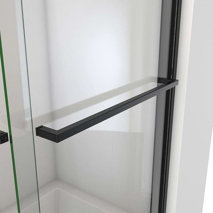 DreamLine Essence-H 60x60" Reversible Sliding Bathtub Door with Clear Glass in Satin Black