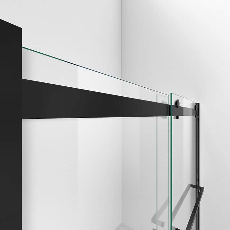 DreamLine Essence-H 60x76" Reversible Sliding Shower Alcove Door with Clear Glass in Satin Black