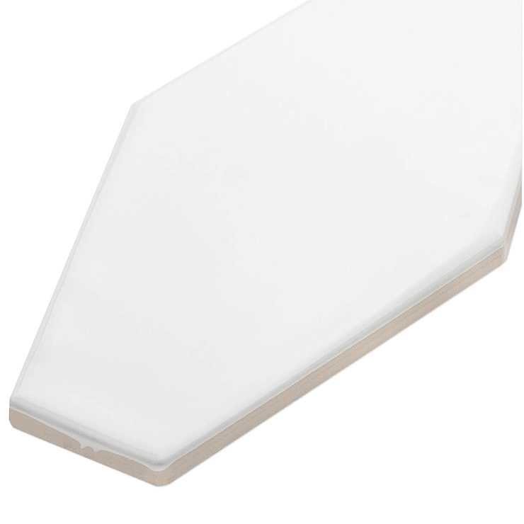 Manchester Hexagon Bianco 4x8 Polished Ceramic Tile