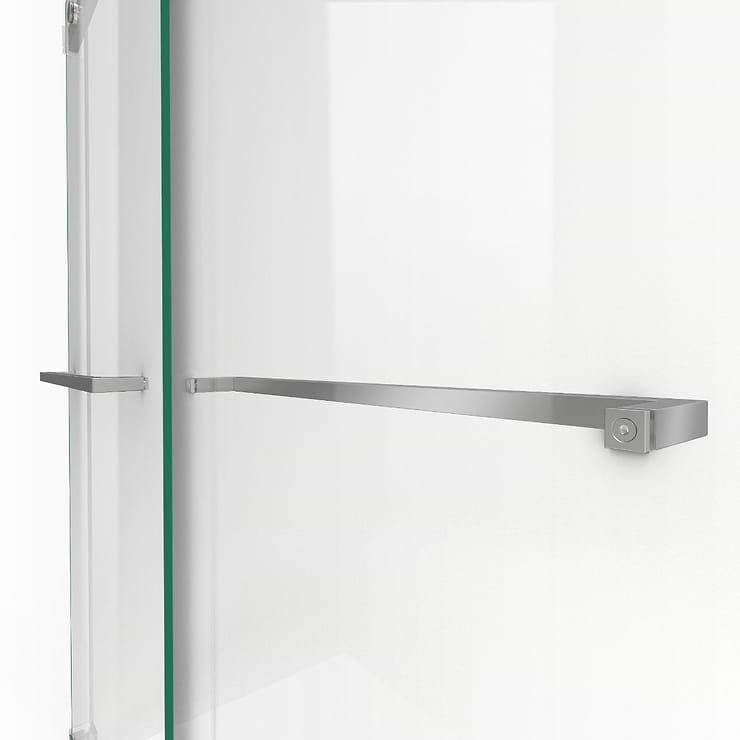 DreamLine Essence-H 60x76" Reversible Sliding Shower Alcove Door with Clear Glass in Brushed Nickel