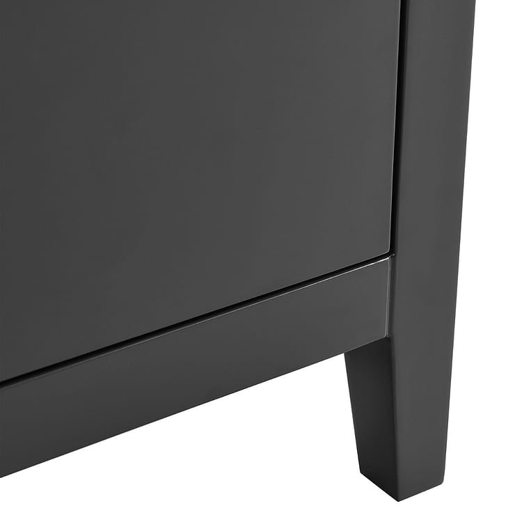 Iconic 30" Charcoal and Gold Vanity with Pure White Quartz Top and Ceramic Basin