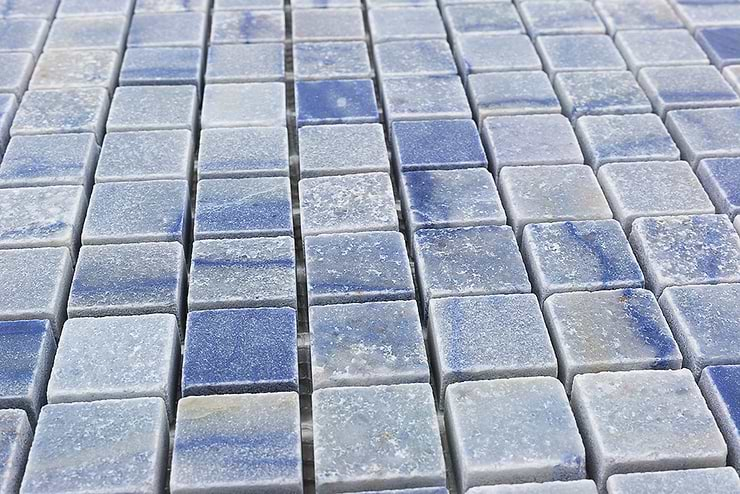 Blue Macauba 3/4x3/4 Stone Mosaic Tile 