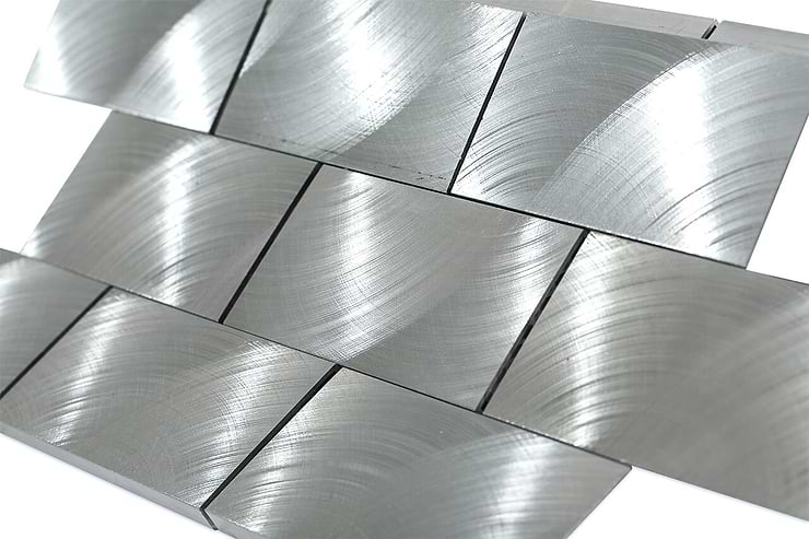 Industrial Silver 2x4 Aluminum Tile