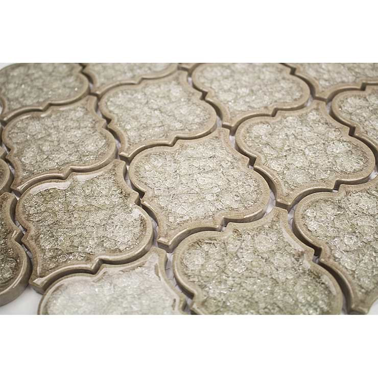 Roman Summer Draught Arabesque Glass Polished Mosaic Tile