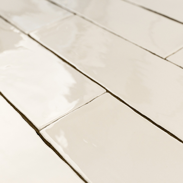 Lancaster Vanilla Cream Ivory 3x12 Polished Ceramic Subway Tile