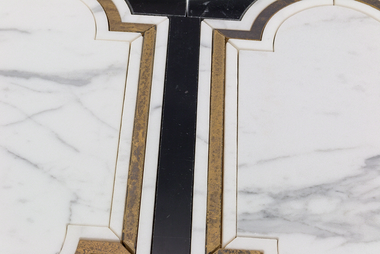 Inara Cavalier Brass And Marble Tile