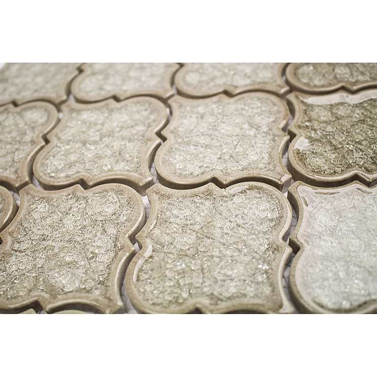 Roman Summer Draught Arabesque Glass Polished Mosaic Tile