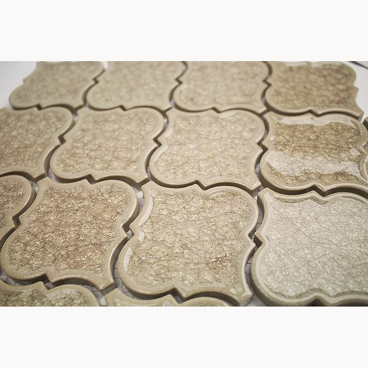 Hazelnut Cream Glass Tile