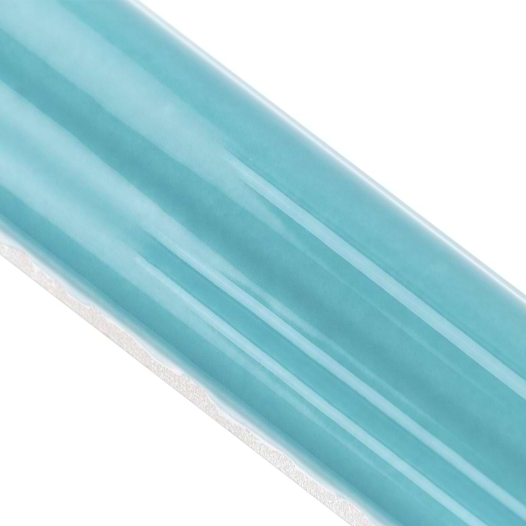 Seaport Aquamarine 1x10 Polished Ceramic Pencil Liner