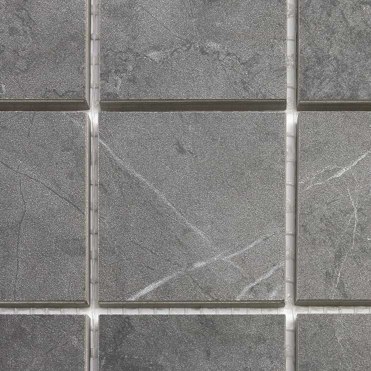 Marble Tech Amani Grey 2x2 Matte Marble Look Porcelain Mosaic Tile