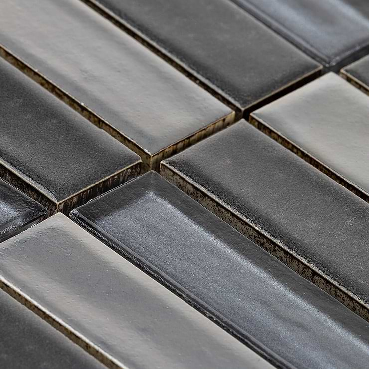 Vibrato Shadow Metallic Ceramic and Glass Mosaic Tile