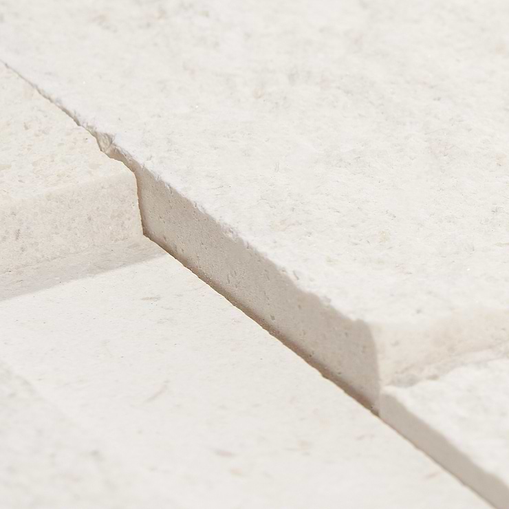 StackStone 3D Ebbor Beige & Cream Marble Ledger Panel Mosaic Wall Tile