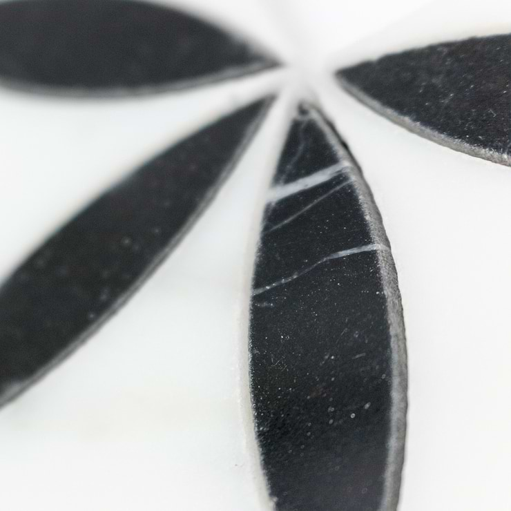 Evangeline Nero Marquina And Calacatta Marble Tile