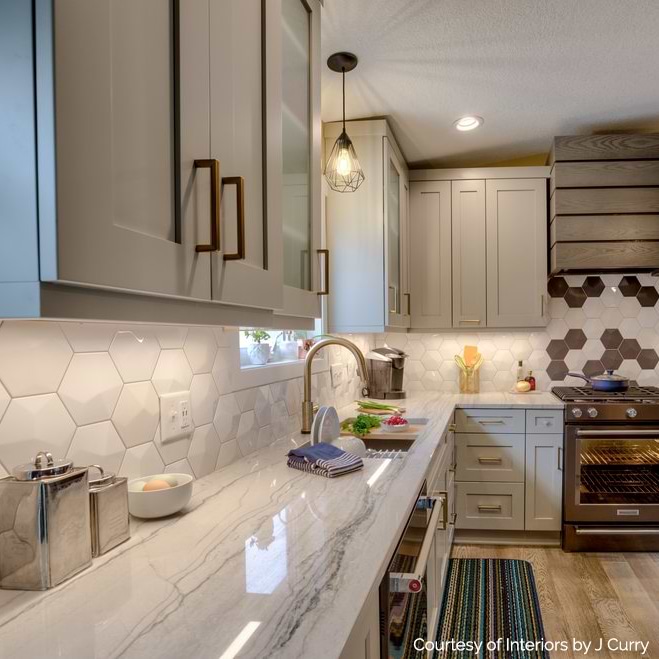 Exagoni Dimension White 6x7 3D Hexagon Blanco Polished Ceramic Wall Tile