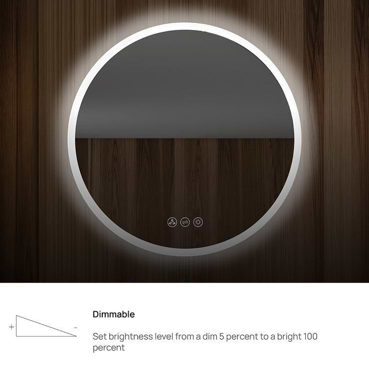 Rige 24" Round LED Mirror