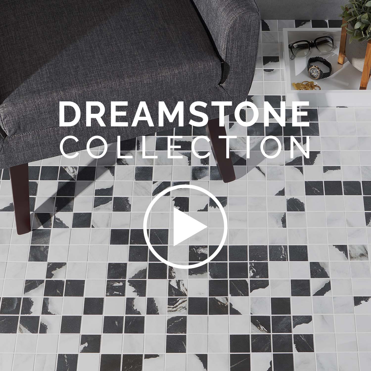 DreamStone Statuario Venato Railroad Matte Porcelain Mosaic