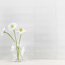 Tessuto White 4x12 Porcelain Matte Subway Tile for Wall & Floor