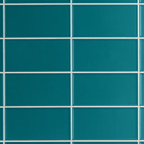 Stacy Garcia Maddox Frame Teal Blue 4x8 Matte Ceramic Subway Wall Tile