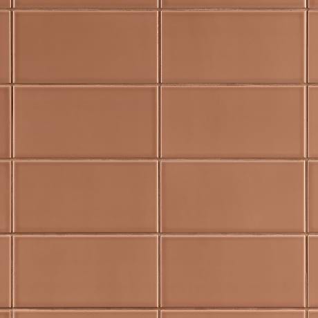 Stacy Garcia Maddox Terracota Orange 4x8 Matte Ceramic Subway Wall Tile