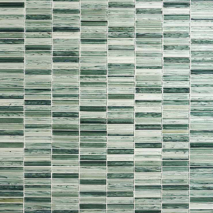 Maya Stacked Sage Mosaic Tile