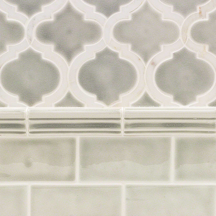 Nabi Arabesque Tundra Marble And Ceramic Tile