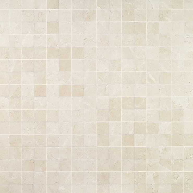 Crema Marfil Beige 3x3 Honed Mosaic Tile