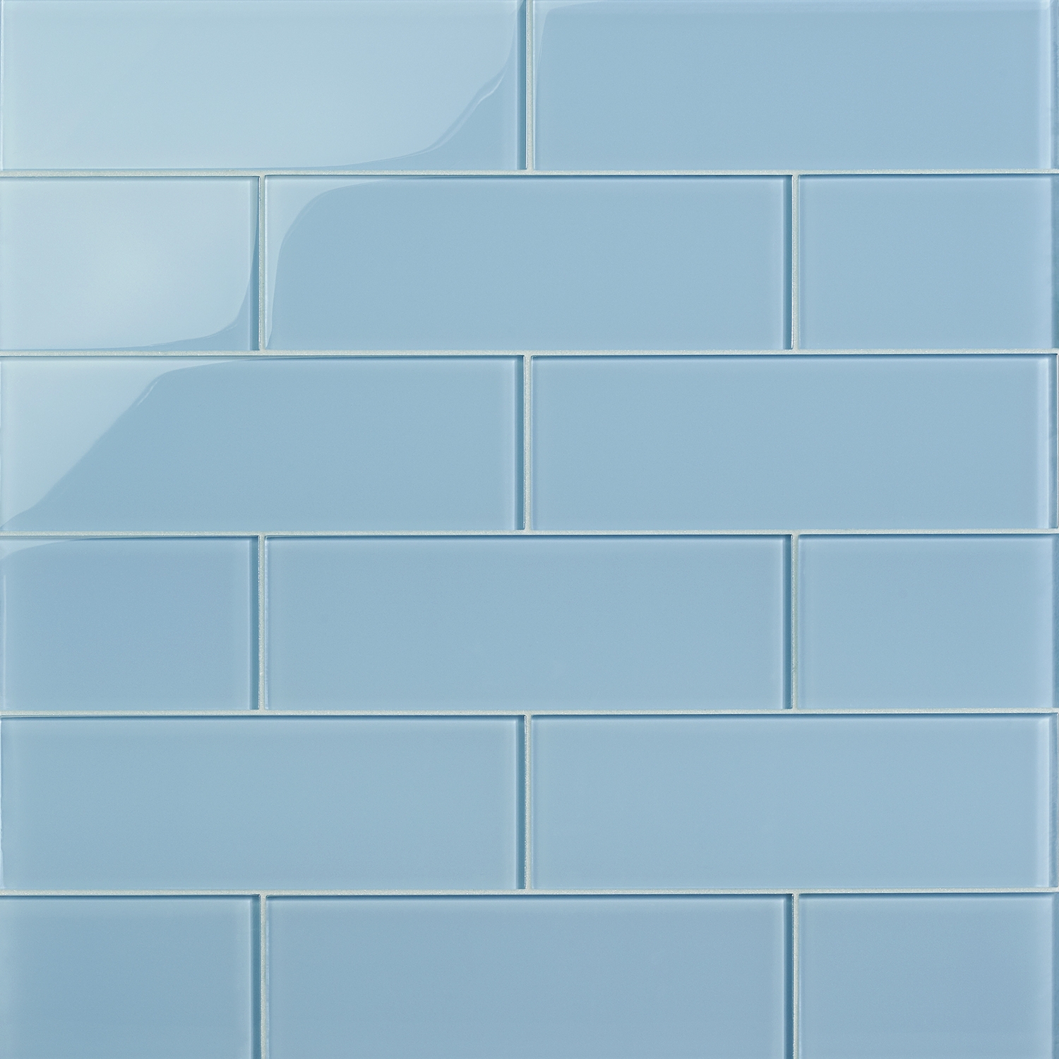 Loft Blue Gray 4x12 Polished Glass Subway Wall Tile