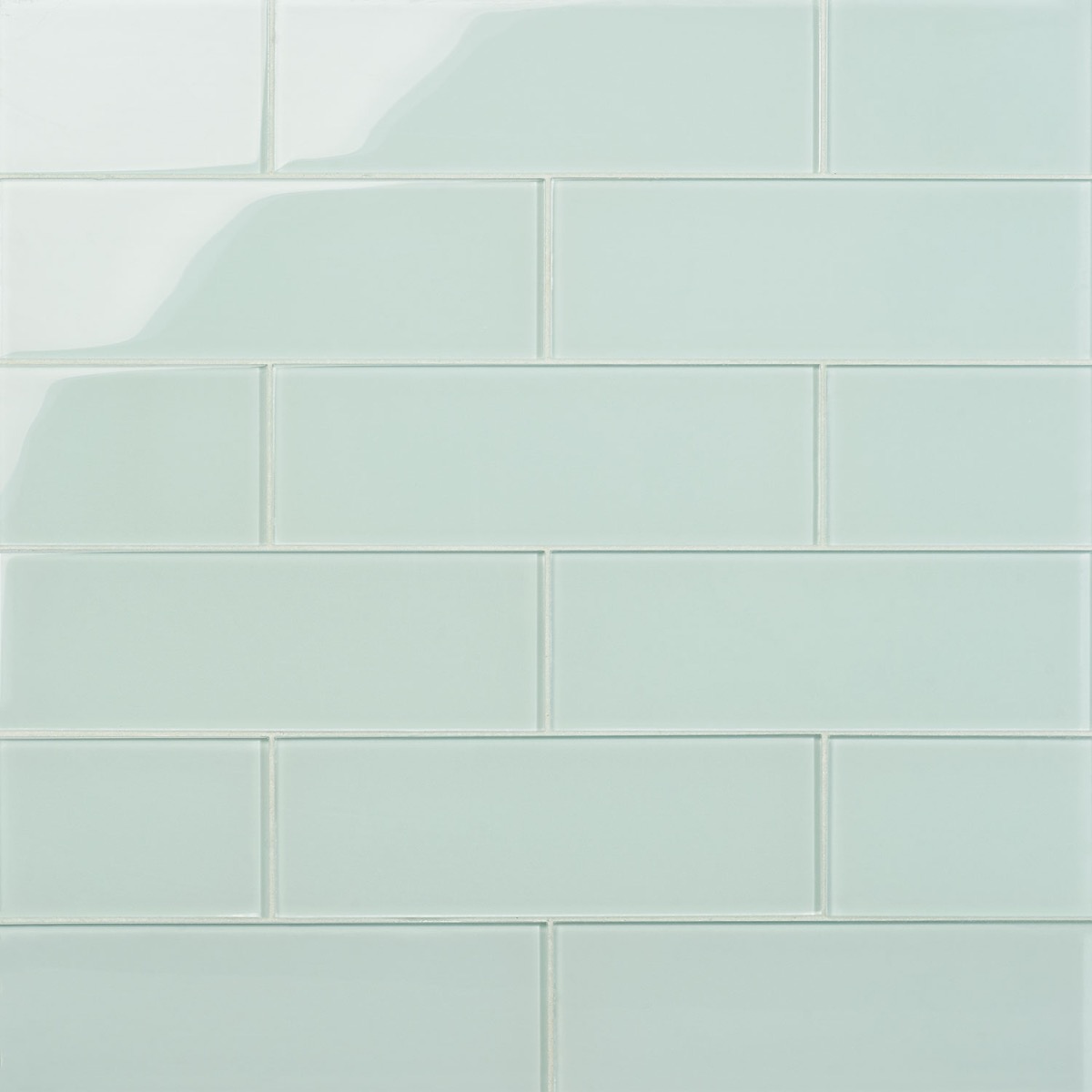 Loft Seafoam Green 4x12 Polished Glass Subway Tile