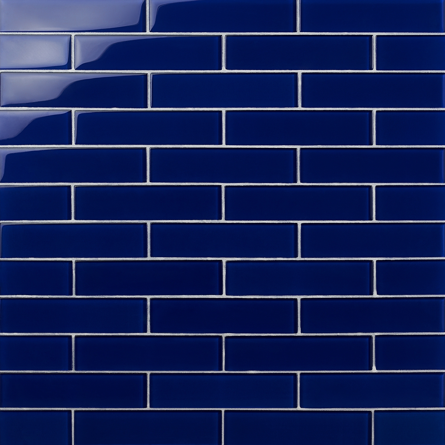 Loft Royal Blue 2x8 Polished Glass Subway Wall Tile