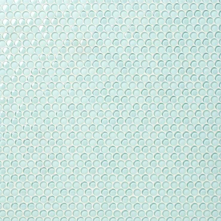 Loft Adriatic Mist 3/4" Penny Round Glass Tile
