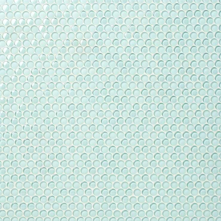 Loft Adriatic Mist 3/4" Penny Round Glass Tile