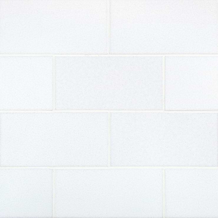 Simple White 3x6 Crystallized Glass "Thassos" Tile