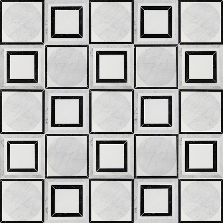 Cadre Ribera Polished Marble Mosaic Tile