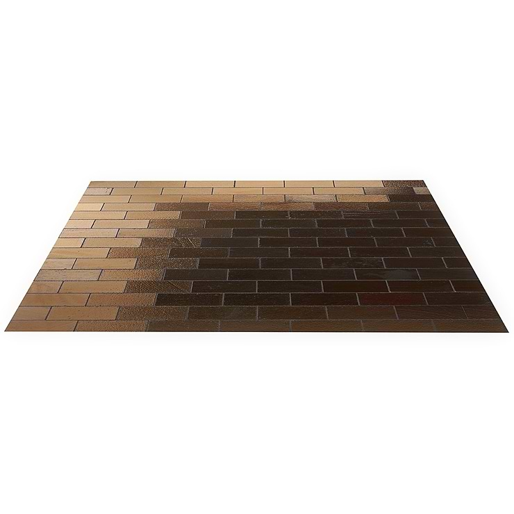 Magma Brick Bronze 3x6" Polished Lava Stone Tile