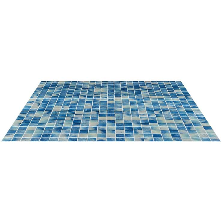 Swim Bluestone 2x2 Polished Glass Mosaic Tile