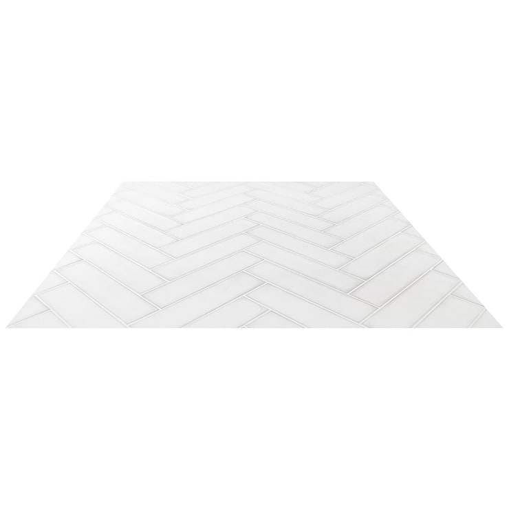 Stacy Garcia ArtBlock Bianco White 4x16 Matte Porcelain Tile