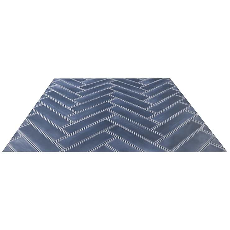 Stacy Garcia ArtBlock Denim Blue 4x16 Matte Porcelain Tile