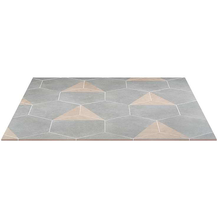 Pergola Wood Gray 12.5" Hexagon Matte Porcelain Tile