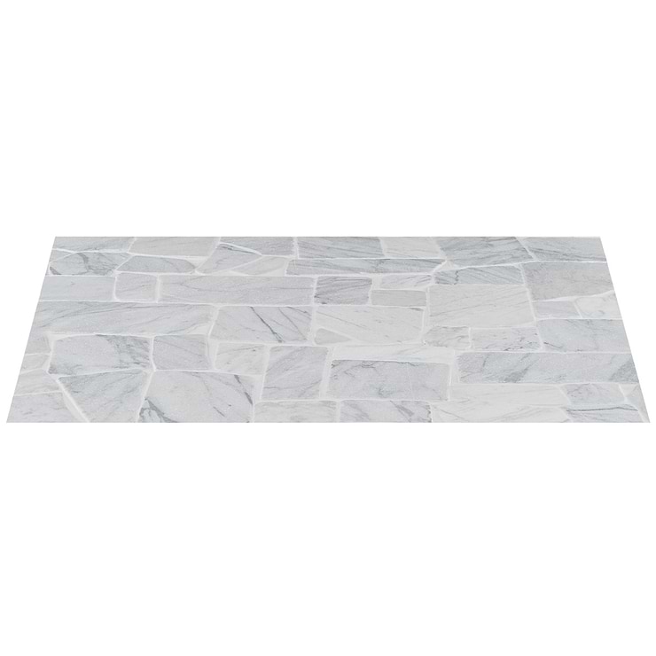 Nature Flagstone Jumbo Carrara Honed Marble Mosaic Tile