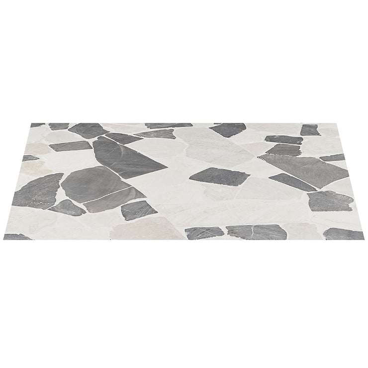 Nature Flagstone Jumbo Island Gray Honed Marble Mosaic Tile