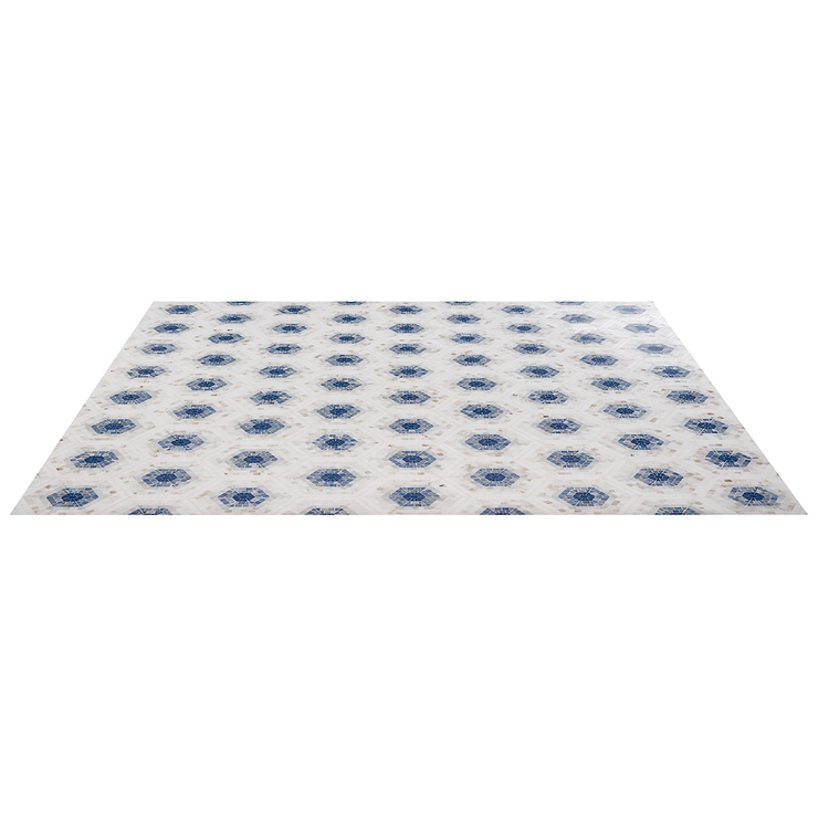 Ako Azul Blue 6" Hexagon Marble Micro Mosaic Tile