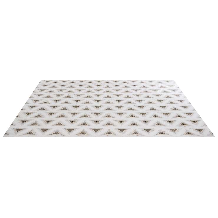 Ako Saint Laurent Brown 5" Triangle Marble Micro Mosaic Tile