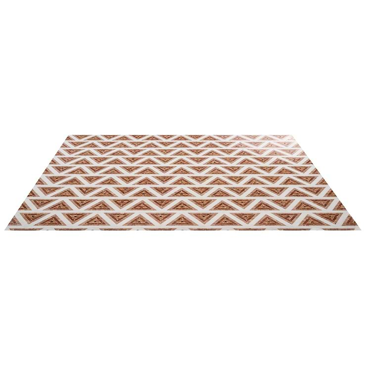 Ako Terracotta Rosa 5" Triangle Marble Micro Mosaic Tile