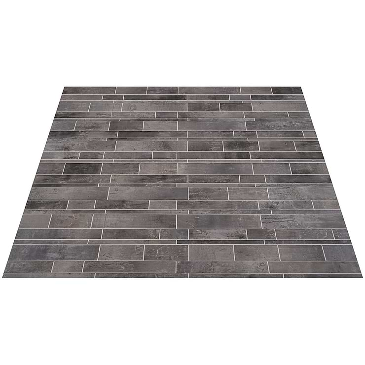 Railroad LPS Dark Gray Solid Core Peel & Stick Self Adhesive Concrete Look Matte Mosaic Tile