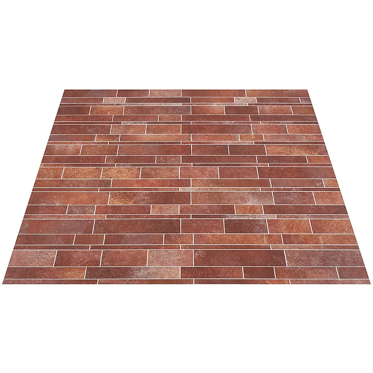 Railroad LPS Rust Brown Solid Core Peel & Stick Self Adhesive Terracotta Look Mosaic Tile