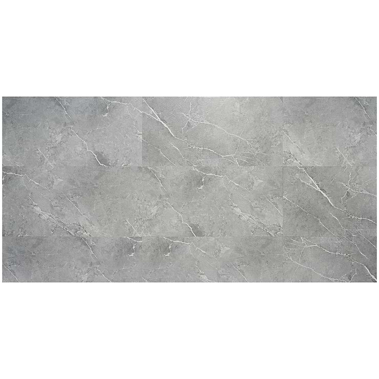 Katone Chauny Marble Medium Gray 18x36 Glue Down Luxury Vinyl Tile