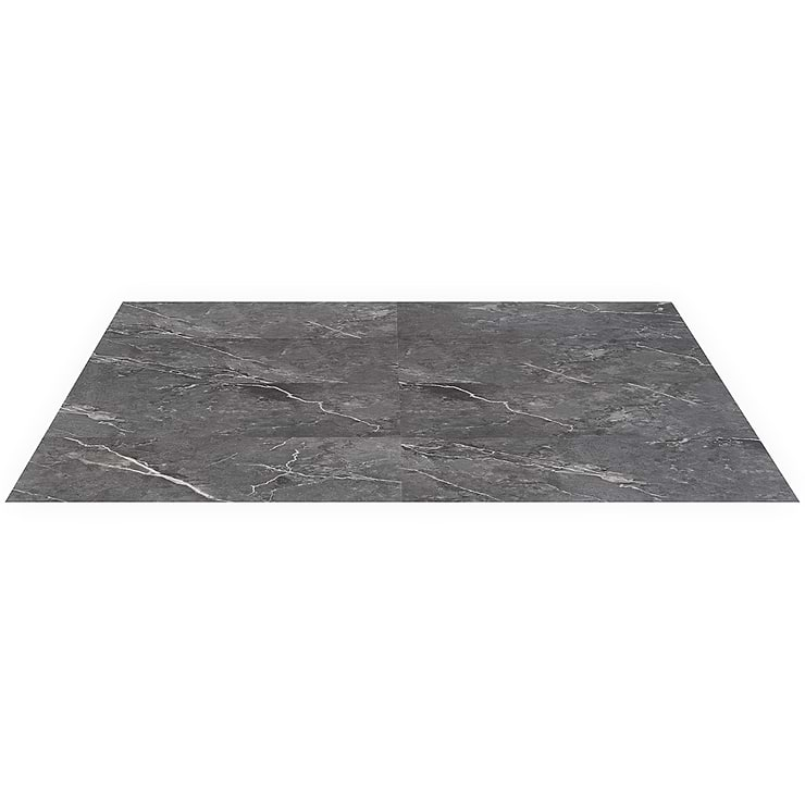 Optoro Chauny Marble Dark Gray 28mil Wear Layer Rigid Core Click 12x24 Luxury Vinyl Tile