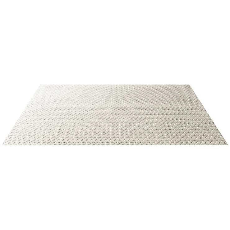 Eden Latte Beige Rimmed 1" Hexagon Polished Porcelain Mosaic