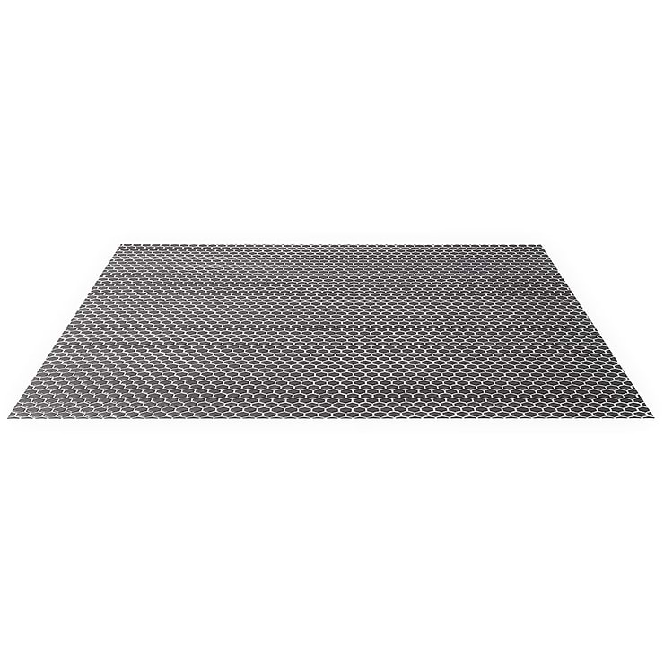 Eden Pavement Gray Rimmed 1" Hexagon Polished Porcelain Mosaic